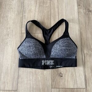 Victoria's Secret Pink Ultimate Razorback Push Up Padded Bra Sz Small Black